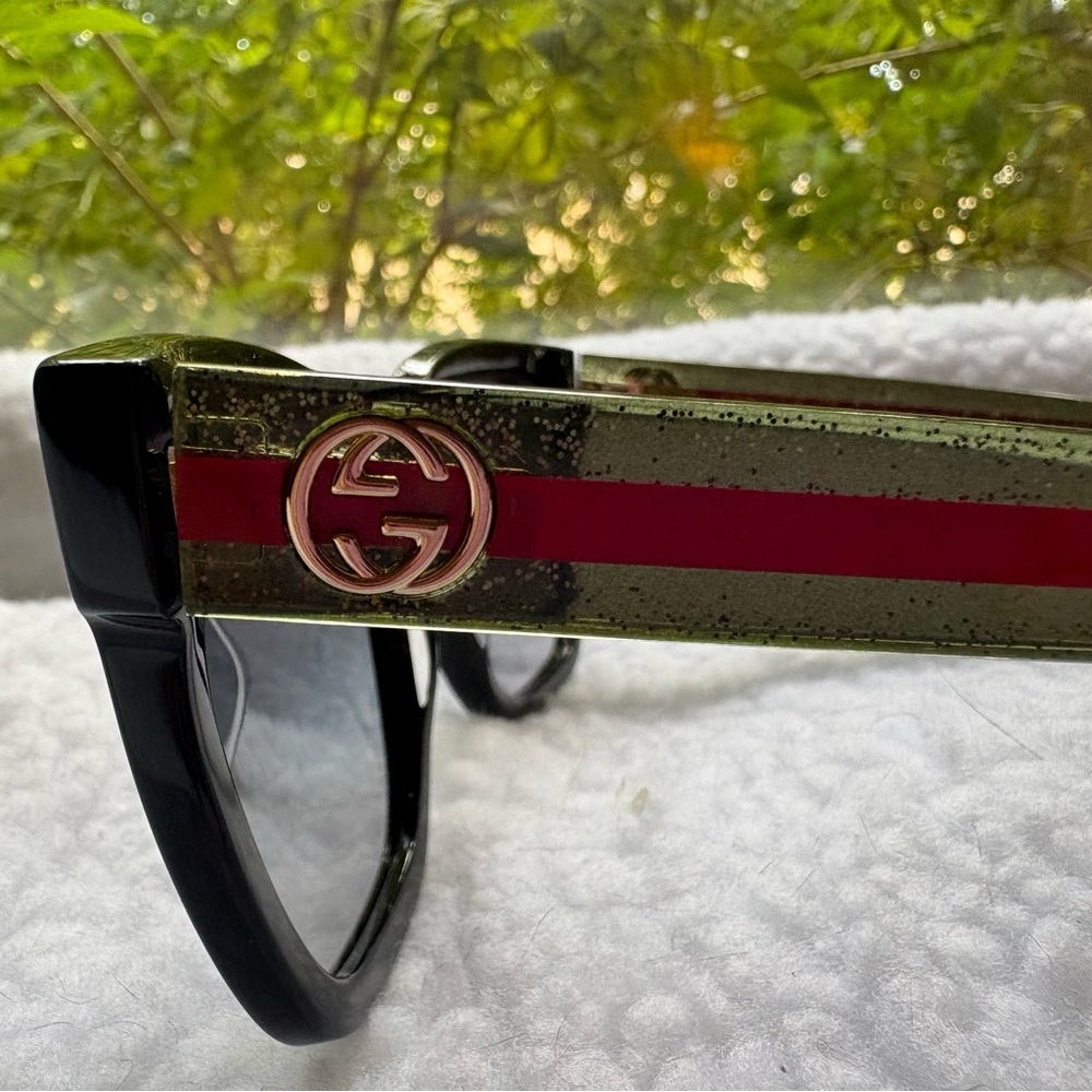 GUCCI GG0034SN 002 Sunglasses Iconic "Web" collection. 